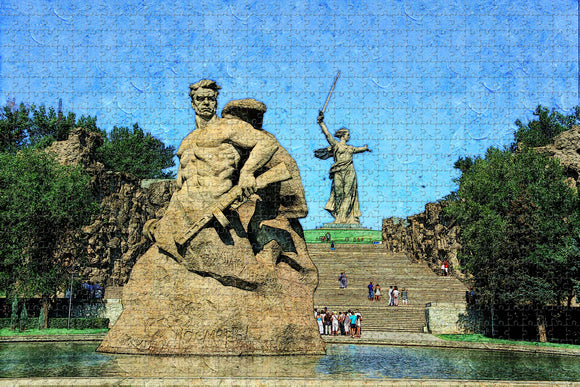 Russia The Motherland Calls' Sculpture Volgograd Jigsaw Puzzle Wooden 1000 Piece