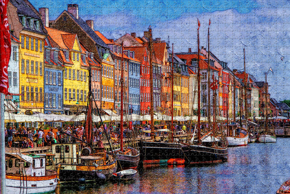 Denmark Nyhavn Copenhagen Jigsaw Puzzle Wooden 1000 Piece