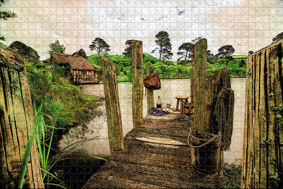 New Zealand Hobbit Village Auckland Jigsaw Puzzle Wooden 1000 Piece