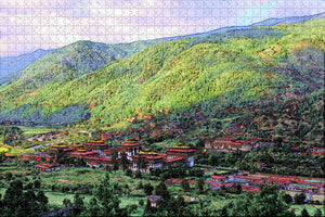 Tashichho Dzong Thimphu Bhutan Jigsaw Puzzle Wooden 1000 Piece