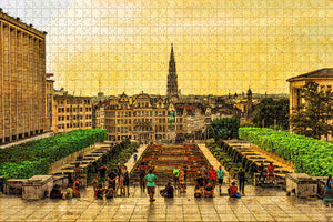 Belgium Cathedral Brussels Jigsaw Puzzle Wooden 1000 Piece