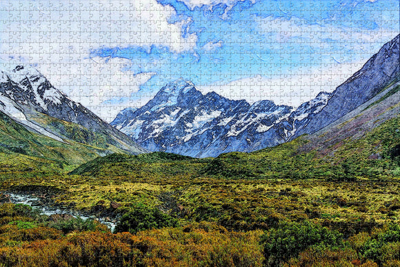 New Zealand Aoraki Mount Cook Jigsaw Puzzle Wooden 1000 Piece