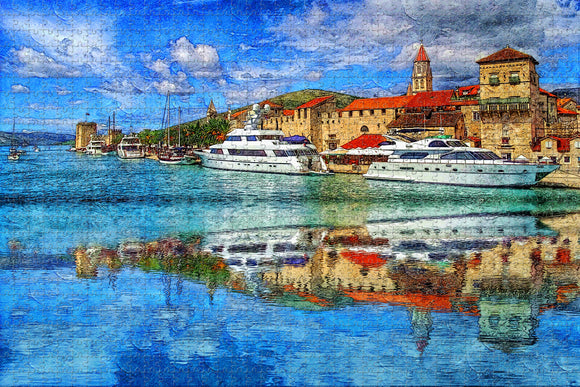 Croatia Old Town Trogir Trogir Jigsaw Puzzle Wooden 1000 Piece