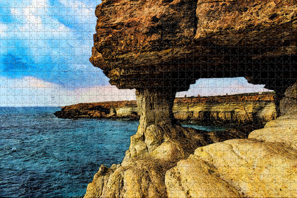 Cyprus Sea Caves Jigsaw Puzzle Wooden 1000 Piece