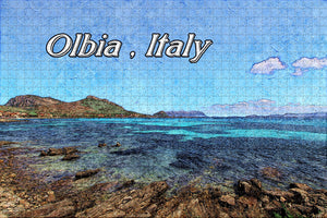 Italy Porto Istana Beach Olbia Jigsaw Puzzle Wooden 1000 Piece