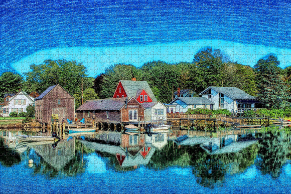 Деревянный пазл Kennebunkport Maine USA, 1000 деталей
