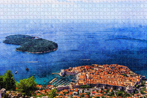 Croatia Island of Lokrum Dubrovnik Jigsaw Puzzle Wooden 1000 Piece