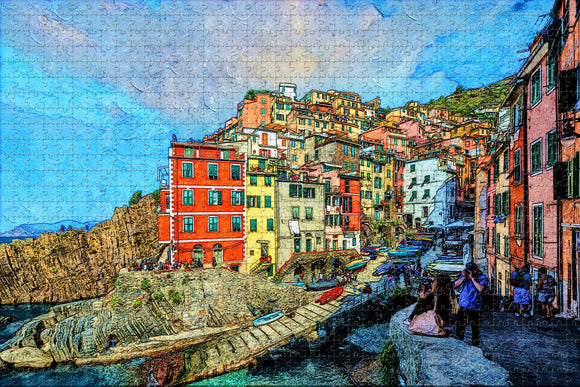 Riomaggiore Cinque Terre Italy Jigsaw Puzzle Wooden 1000 Piece