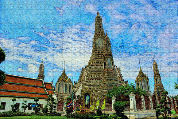 Thailand Wat Arun Bangkok Jigsaw Puzzle Wooden 1000 Piece