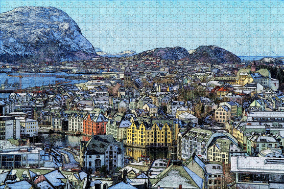 Norway Fjellstua Viewpoint Jigsaw Puzzle Wooden 1000 Piece