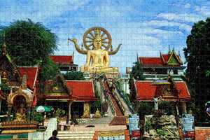 Thailand Wat Phra Yai Bophut Koh Samui Jigsaw Puzzle Wooden 1000 Piece