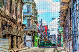 Old Town Cuba Jigsaw Puzzle Wooden 1000 Piece