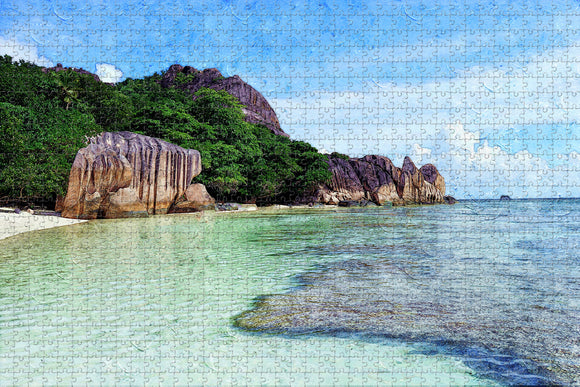 Anse Source d¡¯Argent La Digue Island Seychelles Jigsaw Puzzle Wooden 1000 Piece