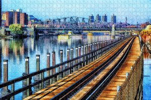 Bronx Railroad USA Jigsaw Puzzle Wooden 1000 Piece