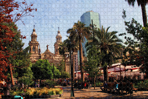 Catholic Church Santiago de Chile Jigsaw Puzzle Wooden 1000 Piece