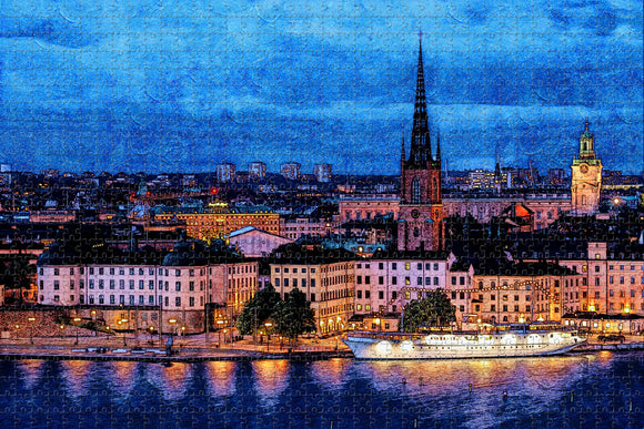 Sweden Stockholm Cityscape Jigsaw Puzzle Wooden 1000 Piece