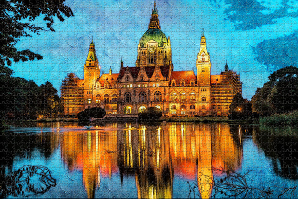 Germany Hannover Town Hall Jigsaw Puzzle Wooden 1000 Piece