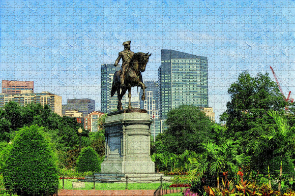 Boston Statue USA Jigsaw Puzzle Wooden 1000 Piece