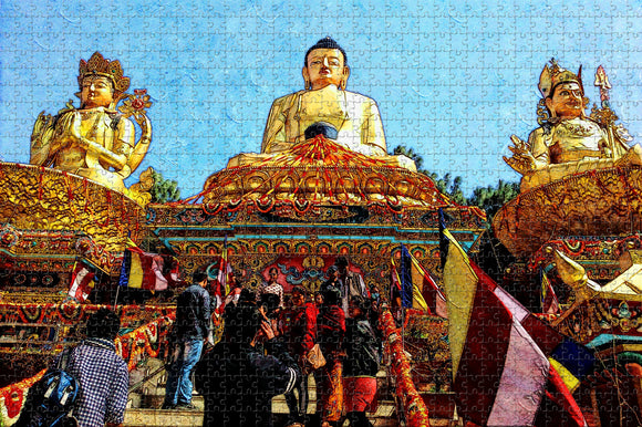 Nepal Kathmandu Buddha Jigsaw Puzzle Wooden 1000 Piece