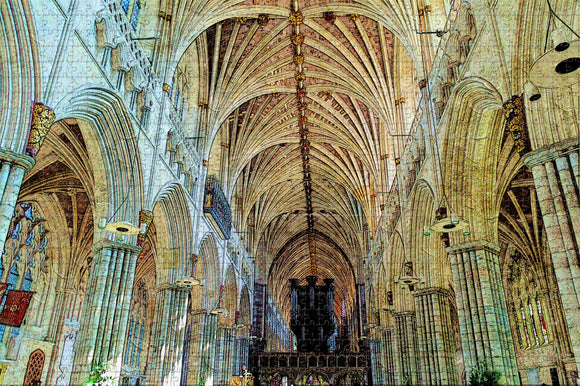 UK England Exeter Cathedral Jigsaw Puzzle Wooden 1000 Piece