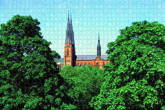 Sweden Uppsala Cathedral Jigsaw Puzzle Wooden 1000 Piece