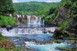 Bosnia Bihac Waterfall Una National Park Jigsaw Puzzle Wooden 1000 Piece