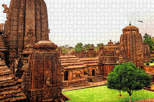 India Lingaraja Temple Bhubaneswar Jigsaw Puzzle Wooden 1000 Piece