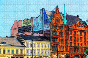 Sweden Little Square Malmo Jigsaw Puzzle Wooden 1000 Piece