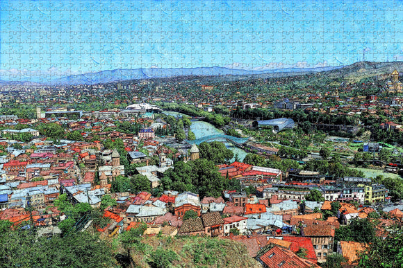 Old Tbilisi Georgia Jigsaw Puzzle Wooden 1000 Piece