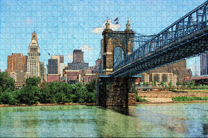 Rochester Bridge Cincinnati USA Jigsaw Puzzle Wooden 1000 Piece