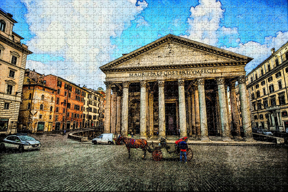 Italy Pantheon Rome Jigsaw Puzzle Wooden 1000 Piece