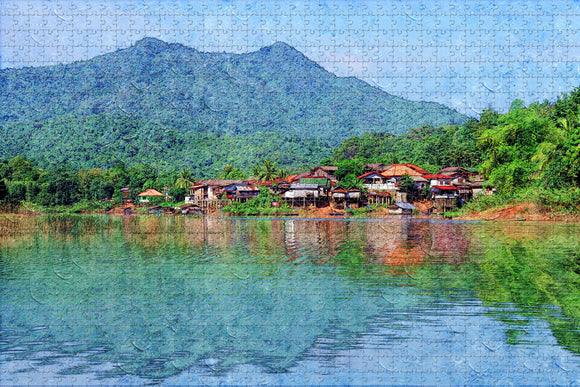 Tham Phu Kham Vang Vieng Laos Jigsaw Puzzle Wooden 1000 Piece