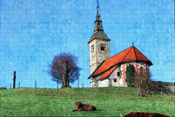 Slovenia Horjul Churcn Jigsaw Puzzle Wooden 1000 Piece