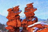 Siamese Twins Garden Of The Gods Colorado Springs USA Jigsaw Puzzle Wooden 1000 Piece