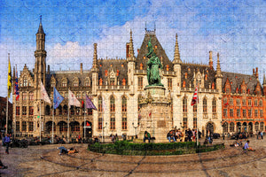 Belgium The Markt Bruges Jigsaw Puzzle Wooden 1000 Piece