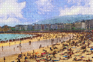 Spain Old Town San Sebastian Jigsaw Puzzle Wooden 1000 Piece