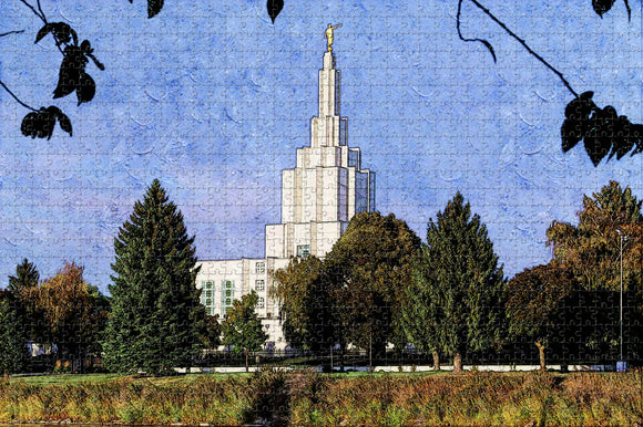 Temple Idaho Falls Idaho USA Jigsaw Puzzle Wooden 1000 Piece