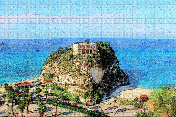 Italy Tropea Beach Jigsaw Puzzle Wooden 1000 Piece