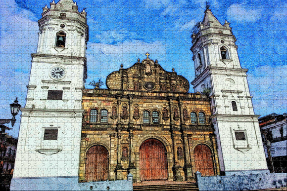 Panama City Cathedral Panama Jigsaw Puzzle Wooden 1000 Piece