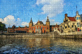 Holland Centraal Station Amsterdam Puzzle aus Holz, 1000 Teile