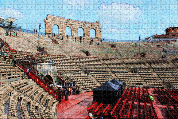 Italy Verona Arena Jigsaw Puzzle Wooden 1000 Piece