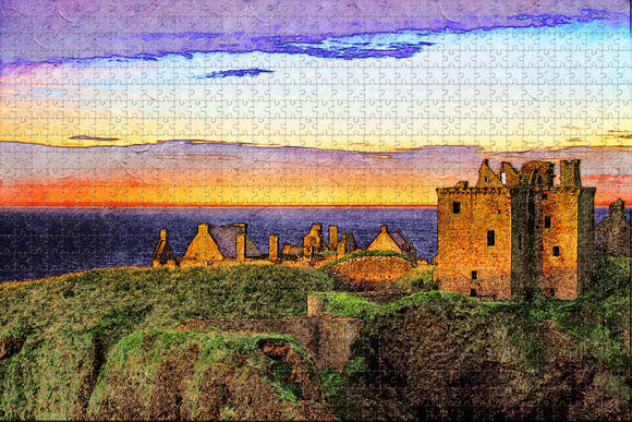 UK England Aberdeen Slains Castle Jigsaw Puzzle Wooden 1000 Piece