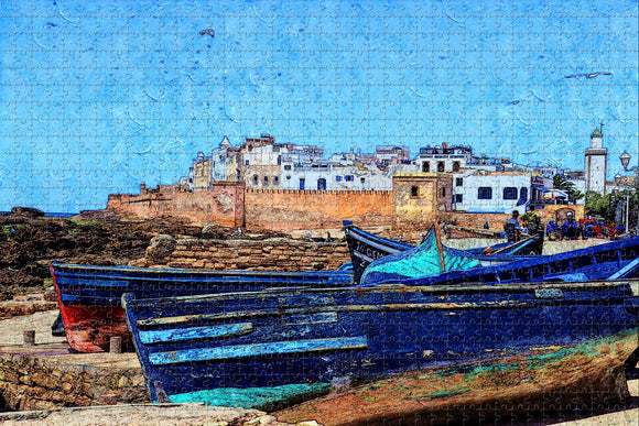 Morocco Essaouira Ramparts Jigsaw Puzzle Wooden 1000 Piece