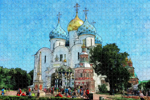 Russia Trinity Monastery Moscow Jigsaw Puzzle Wooden 1000 Piece