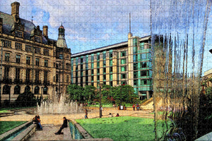 UK England Sheffield The Peace Gardens Jigsaw Puzzle Wooden 1000 Piece