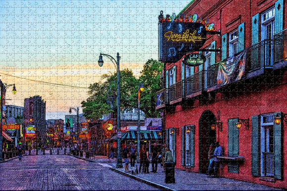 USA America Beale Street Memphis Jigsaw Puzzle Wooden 1000 Piece