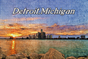 America USA Detroit Michigan Jigsaw Puzzle Wooden 1000 Piece