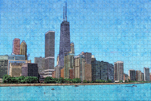 USA America Hancock Center Chicago Jigsaw Puzzle Wooden 1000 Piece