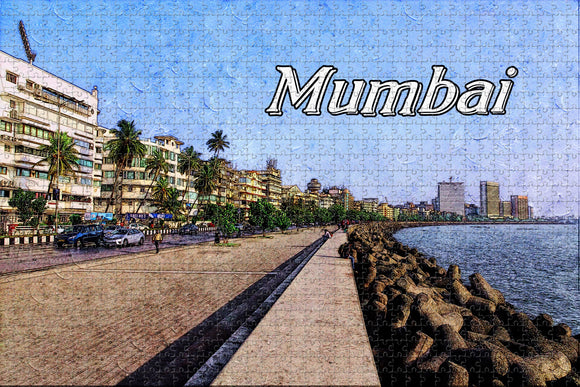 India Marine Drive Mumbai Jigsaw Puzzle Wooden 1000 Piece