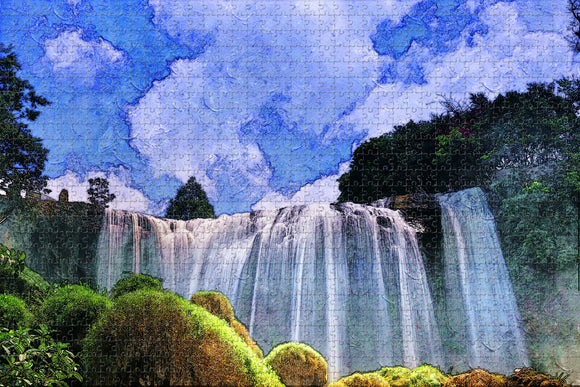 Vietnam Elephant Falls Dalat Jigsaw Puzzle Wooden 1000 Piece